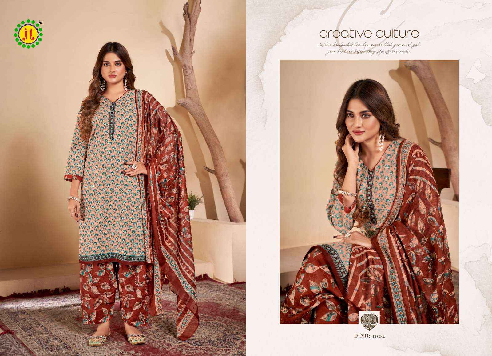 JT KALYANI COTTON READYMADE DESIGNER SUITS ( 8 PCS CATALOG )