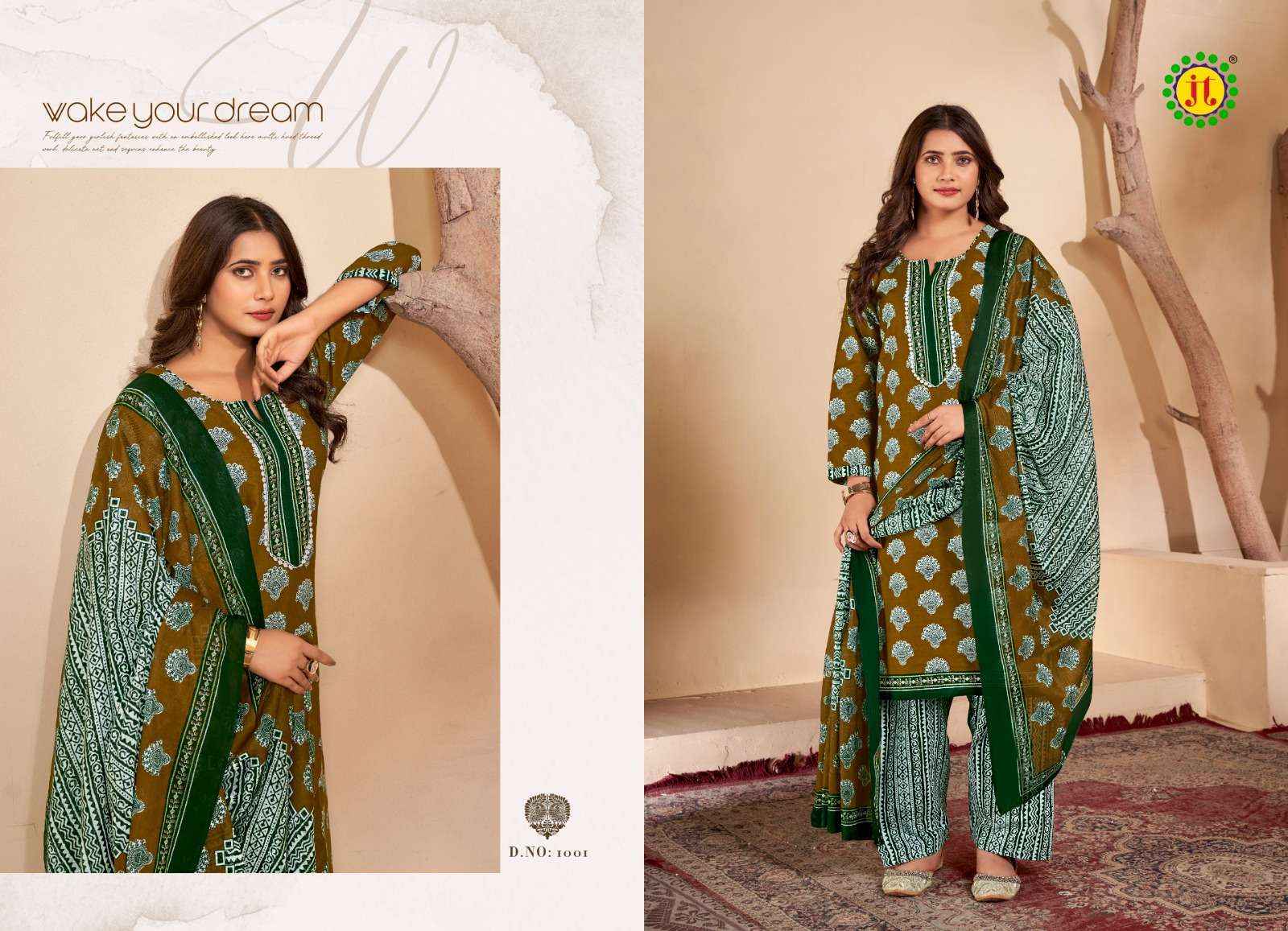 JT KALYANI COTTON READYMADE DESIGNER SUITS ( 8 PCS CATALOG )