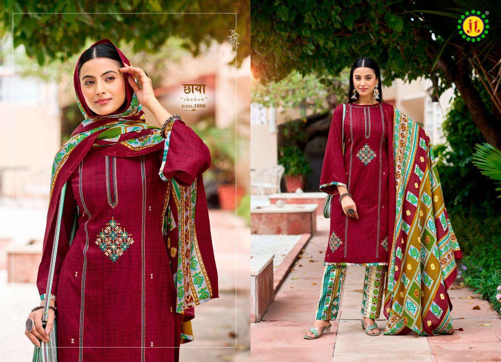 JT ZOYA RAYON FANCY PREMIUM WORK DRESS MATERIAL ( 8 PCS CATALOG )