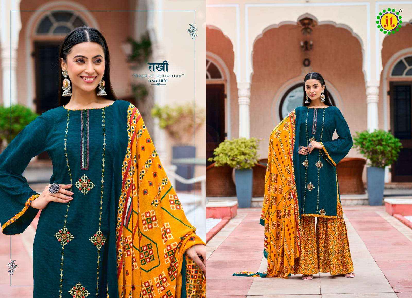 JT ZOYA RAYON FANCY PREMIUM WORK DRESS MATERIAL ( 8 PCS CATALOG )