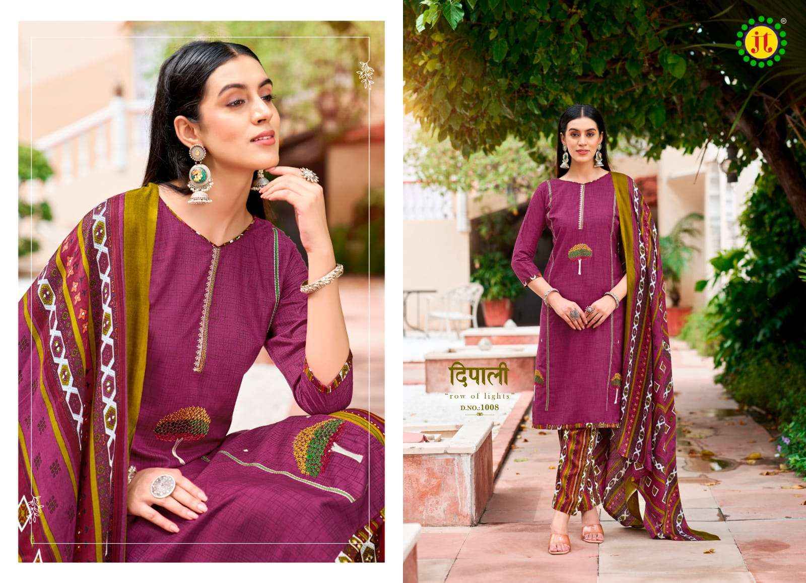 JT ZOYA RAYON FANCY PREMIUM WORK DRESS MATERIAL ( 8 PCS CATALOG )