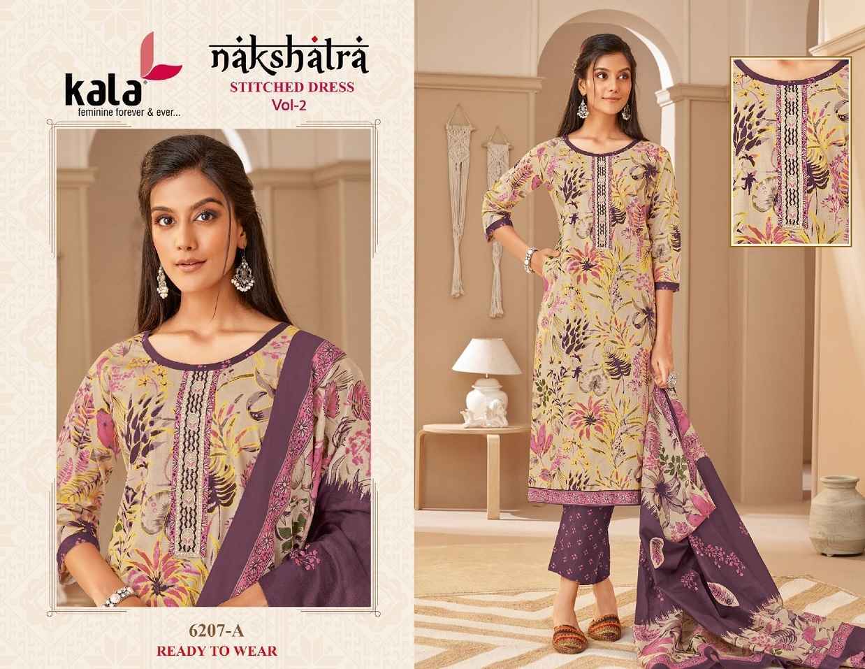Kala Nakshatra Vol 2 Readymade Cotton salwar kameez ( 12 pcs Catalogue )
