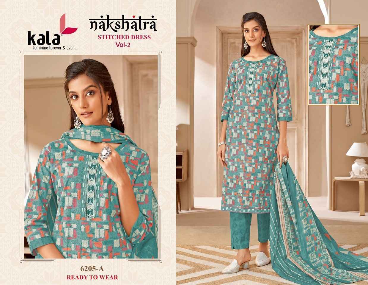 Kala Nakshatra Vol 2 Readymade Cotton salwar kameez ( 12 pcs Catalogue )