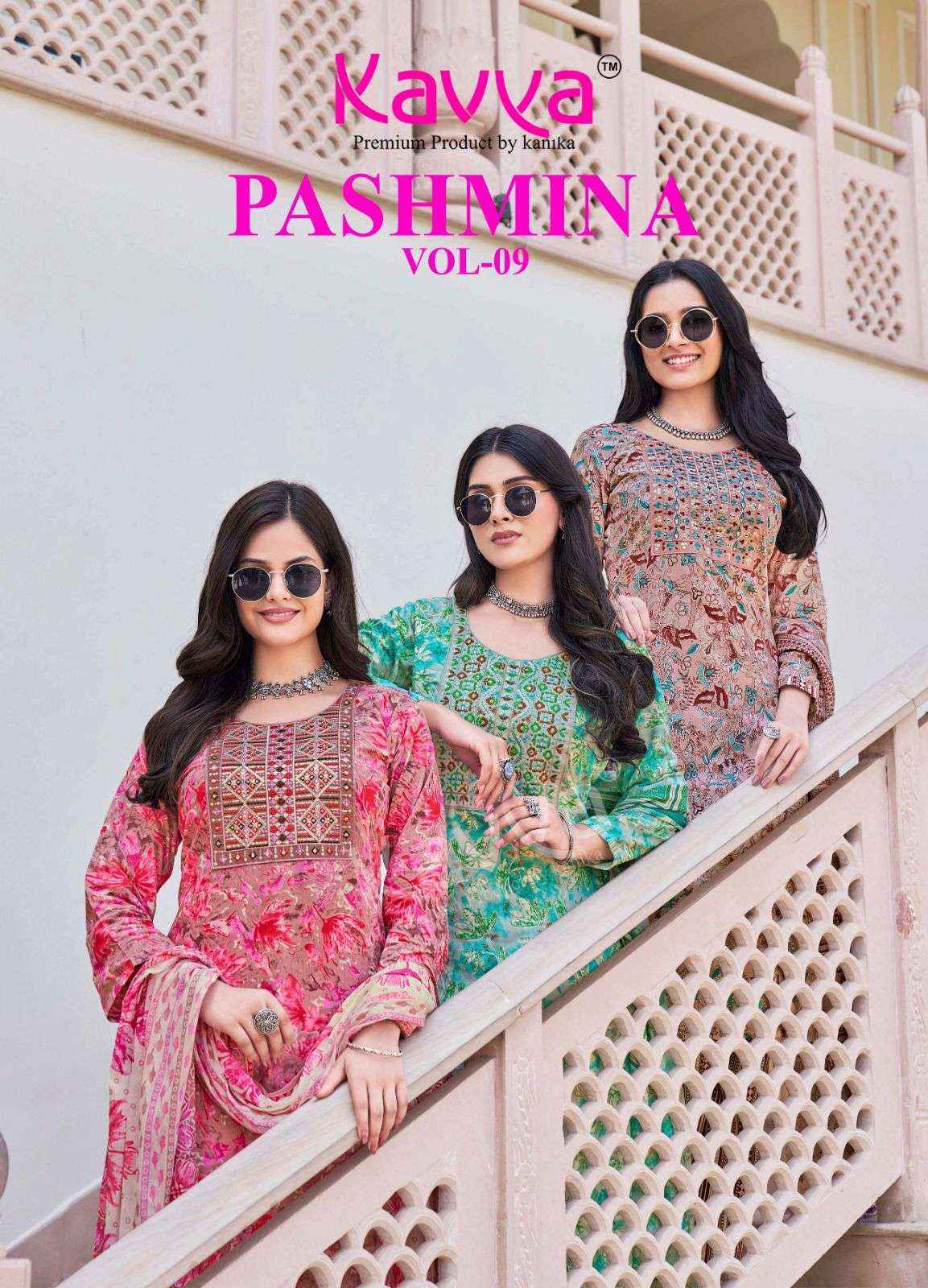 KAVYA PASHMINA VOL 9 COTTON DESIGNER READYMADE SUIT (10 PCS CATALOG )