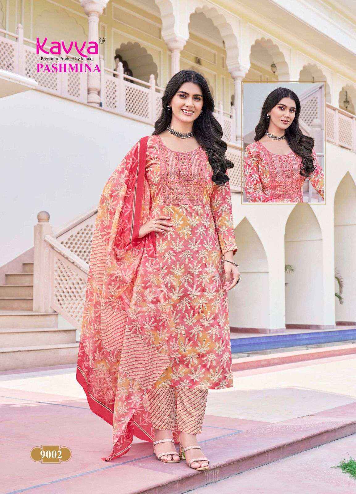 KAVYA PASHMINA VOL 9 COTTON DESIGNER READYMADE SUIT (10 PCS CATALOG )