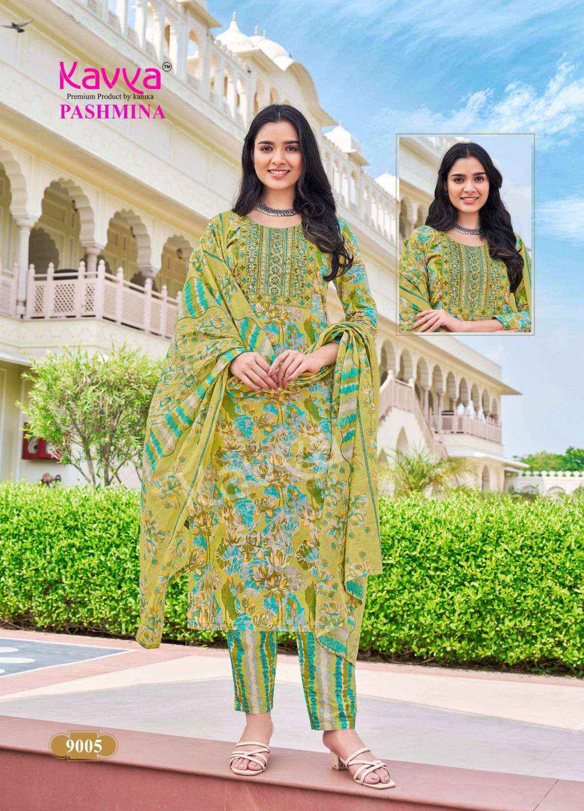 KAVYA PASHMINA VOL 9 COTTON DESIGNER READYMADE SUIT (10 PCS CATALOG )