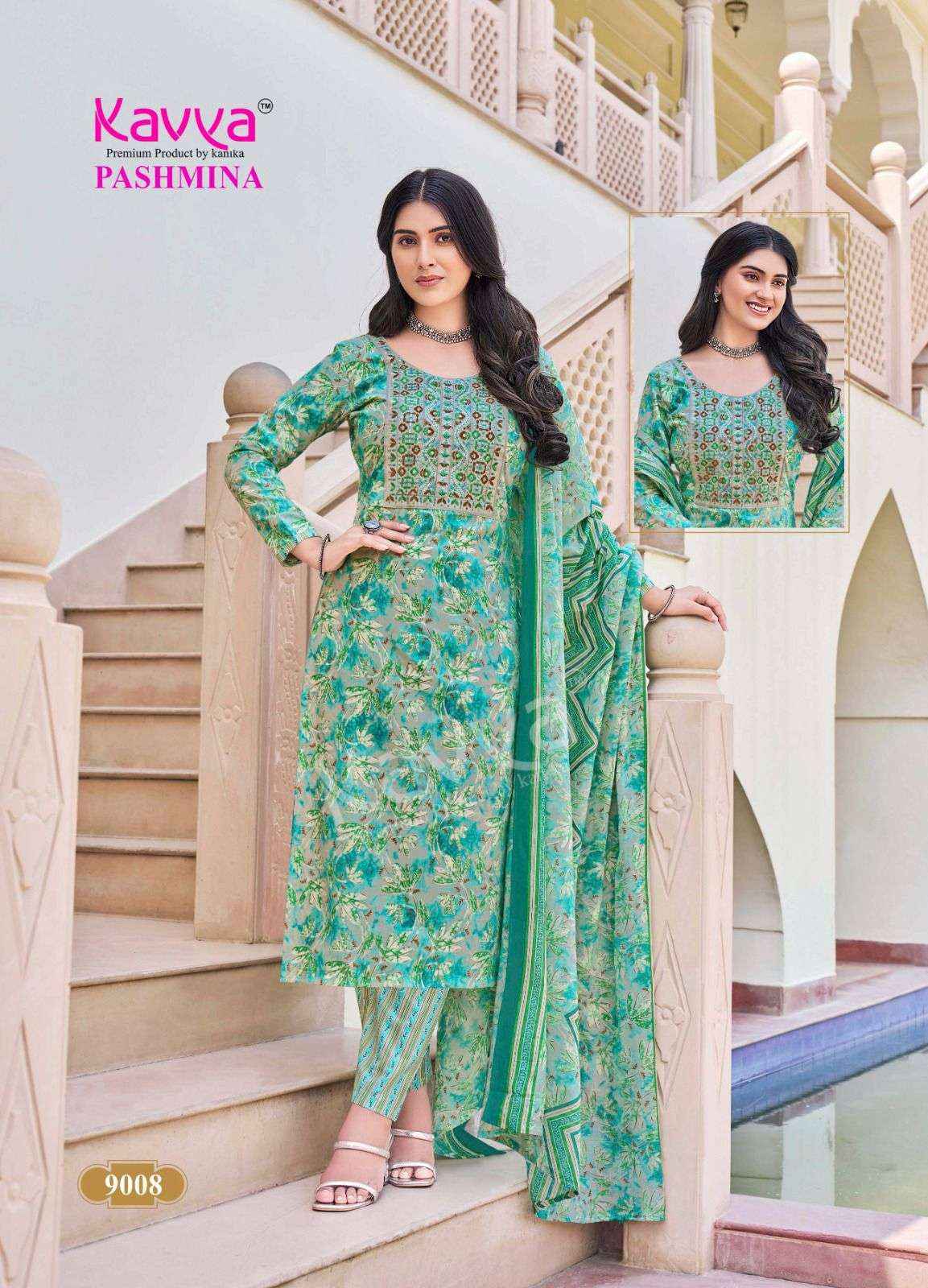 KAVYA PASHMINA VOL 9 COTTON DESIGNER READYMADE SUIT (10 PCS CATALOG )