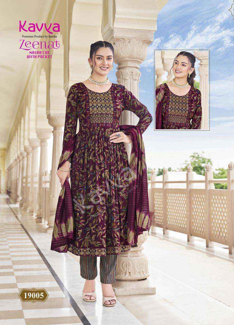 KAVYA ZEENAT VOL 19 NAIRA CUT KURTI COMBO SET ( 10 PCS CATALOG )