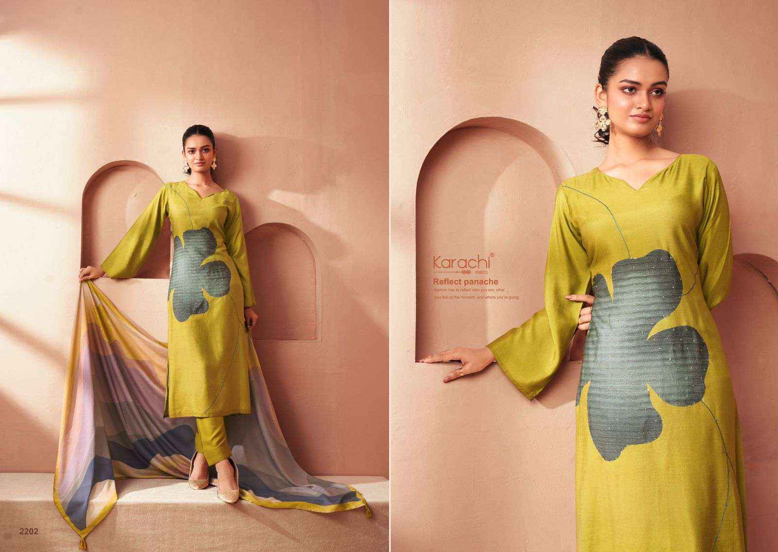 Kesar Karachi Prints Blossom Muslin Dress Material 4 pcs Catalogue
