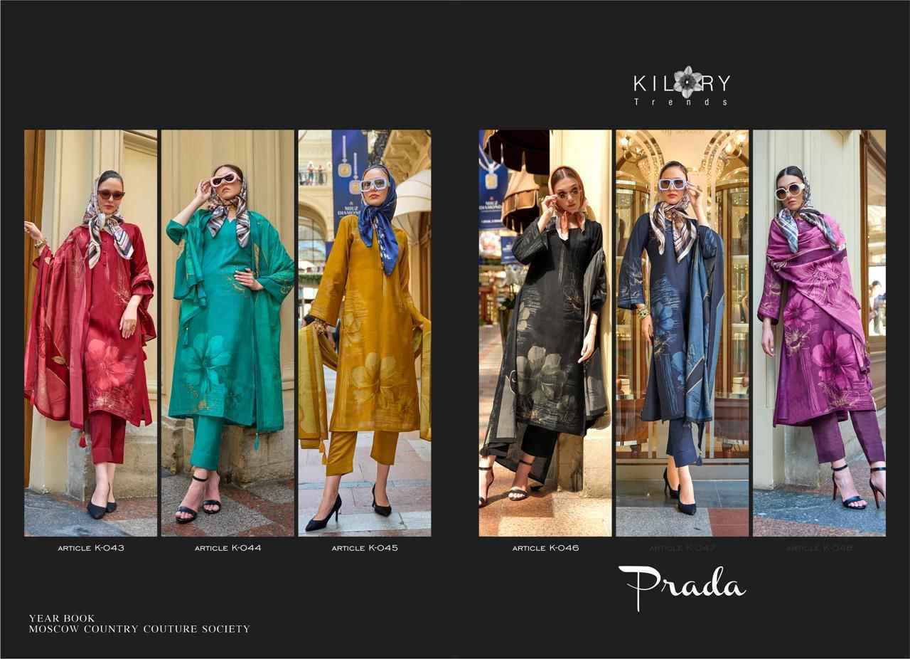 Kilory Trendz Prada Viscose Dress Material 6 pcs Catalogue