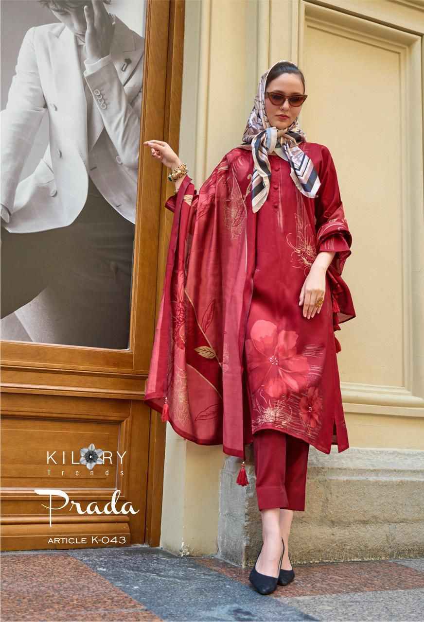 Kilory Trendz Prada Viscose Dress Material 6 pcs Catalogue