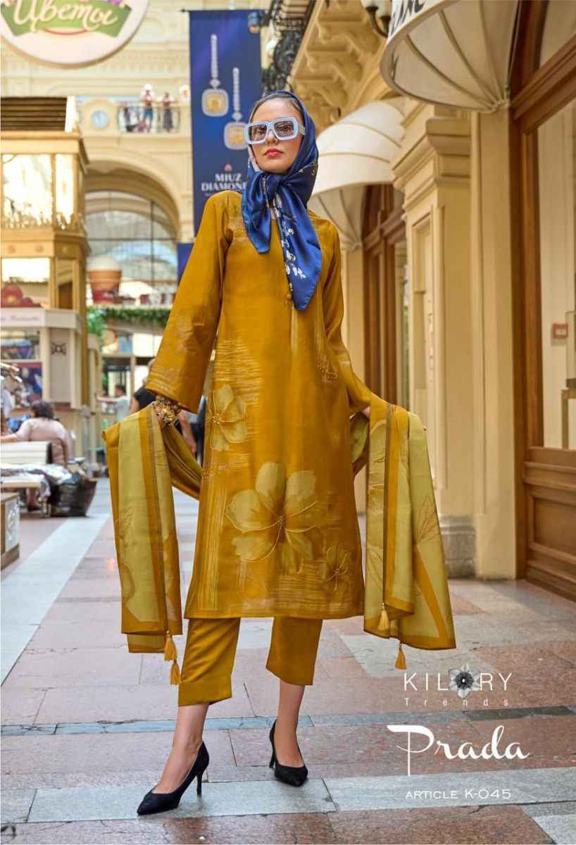 Kilory Trendz Prada Viscose Dress Material 6 pcs Catalogue