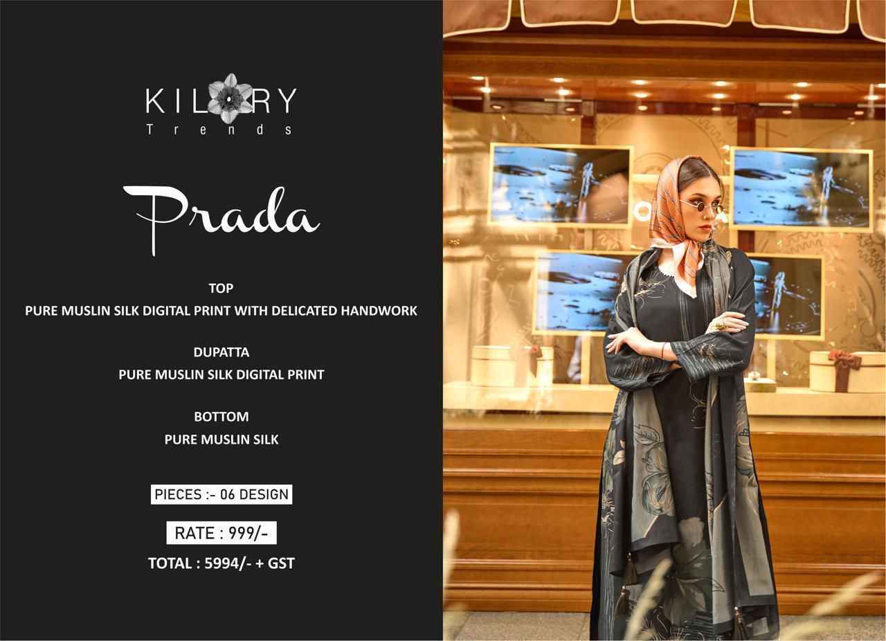 Kilory Trendz Prada Viscose Dress Material 6 pcs Catalogue