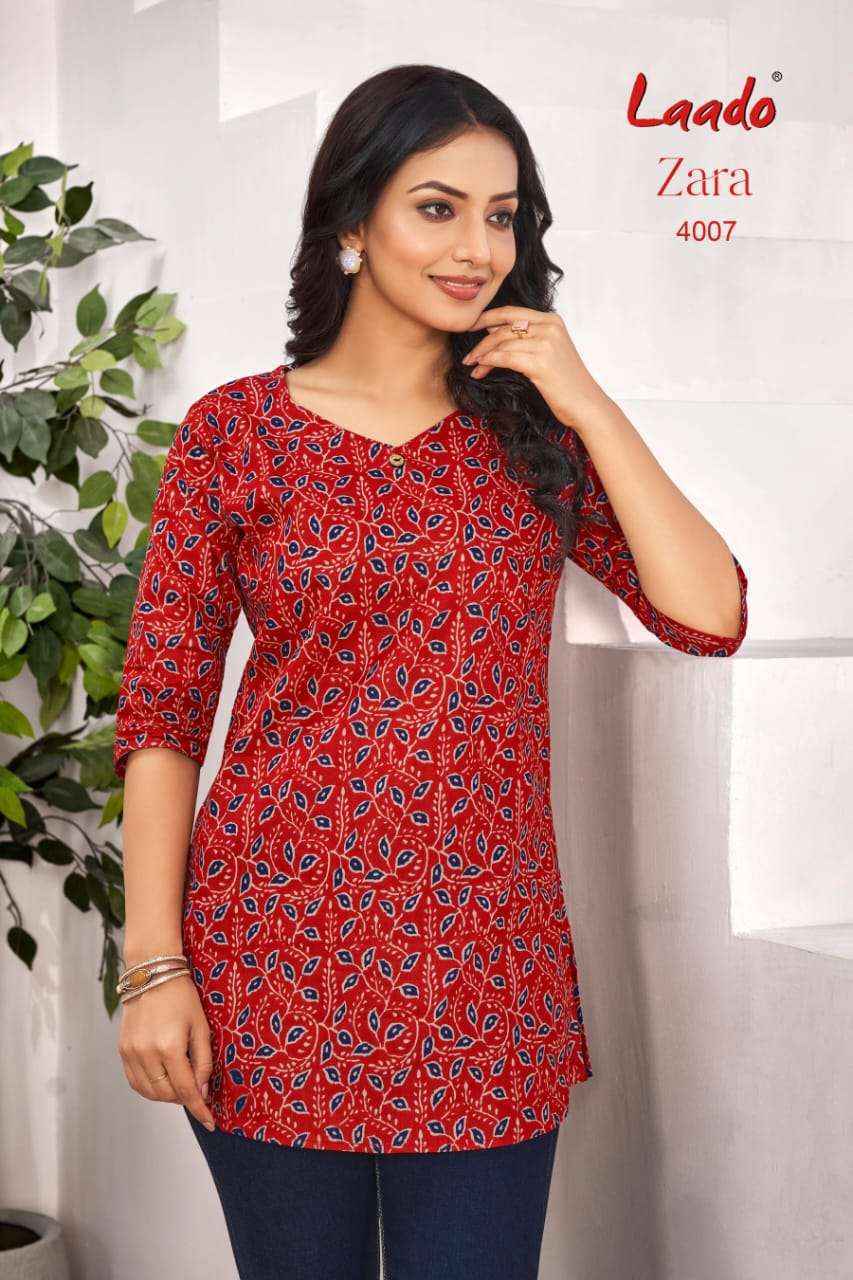 Laado Zara Vol 4 Cotton Kurti 12 pcs Catalogu