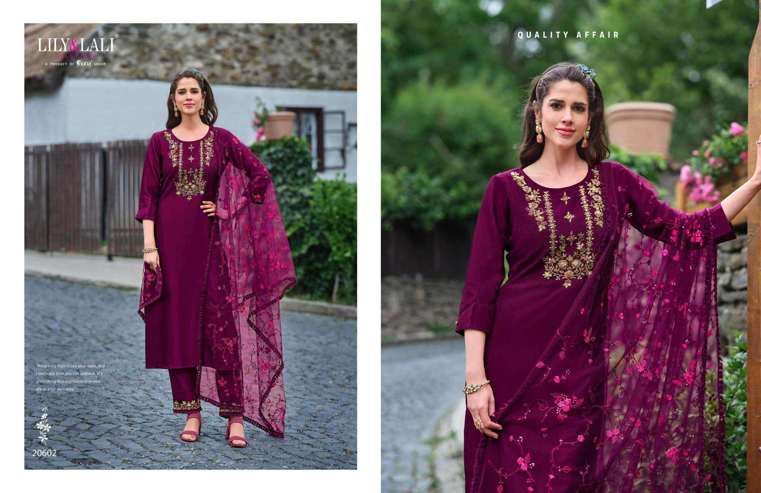 LILY AND LALI MARIA 9 VOL 4 SILK FANCY HAND WORK READYMADES SUITS ( 6 PCS CATALOG )