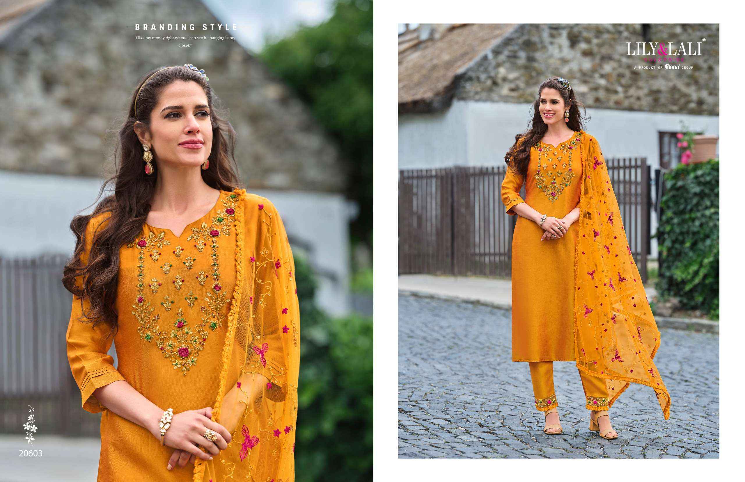 LILY AND LALI MARIA 9 VOL 4 SILK FANCY HAND WORK READYMADES SUITS ( 6 PCS CATALOG )