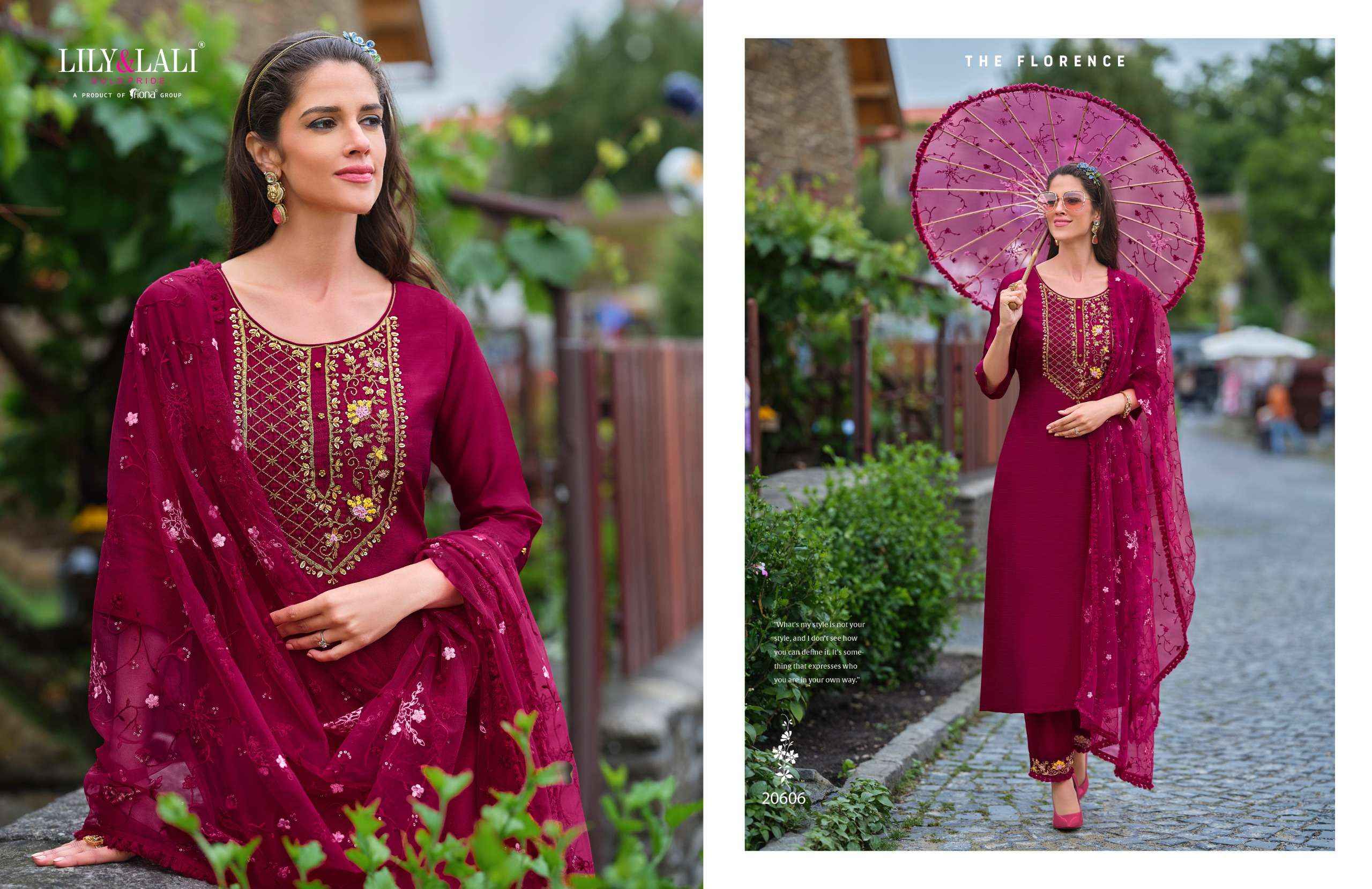 LILY AND LALI MARIA 9 VOL 4 SILK FANCY HAND WORK READYMADES SUITS ( 6 PCS CATALOG )