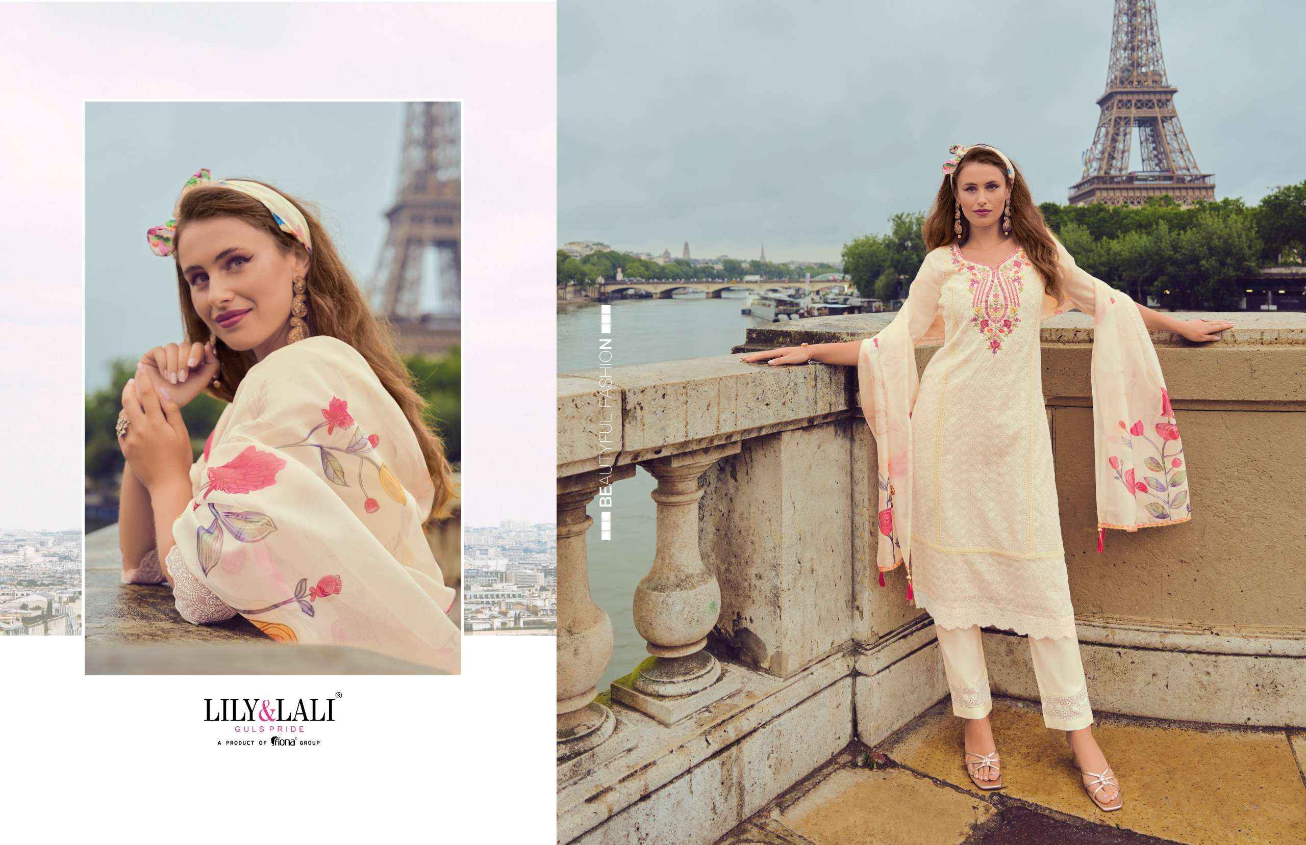 LILY AND LALI NUSRAT SCHIFLI WORK DESIGNER SUIT ( 6 PCS CATALOG )