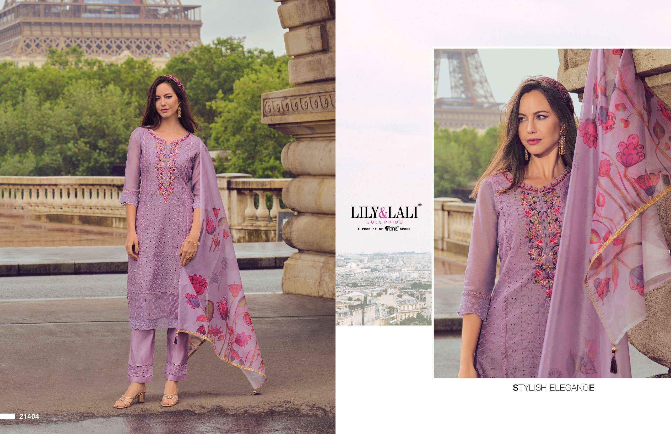 LILY AND LALI NUSRAT SCHIFLI WORK DESIGNER SUIT ( 6 PCS CATALOG )