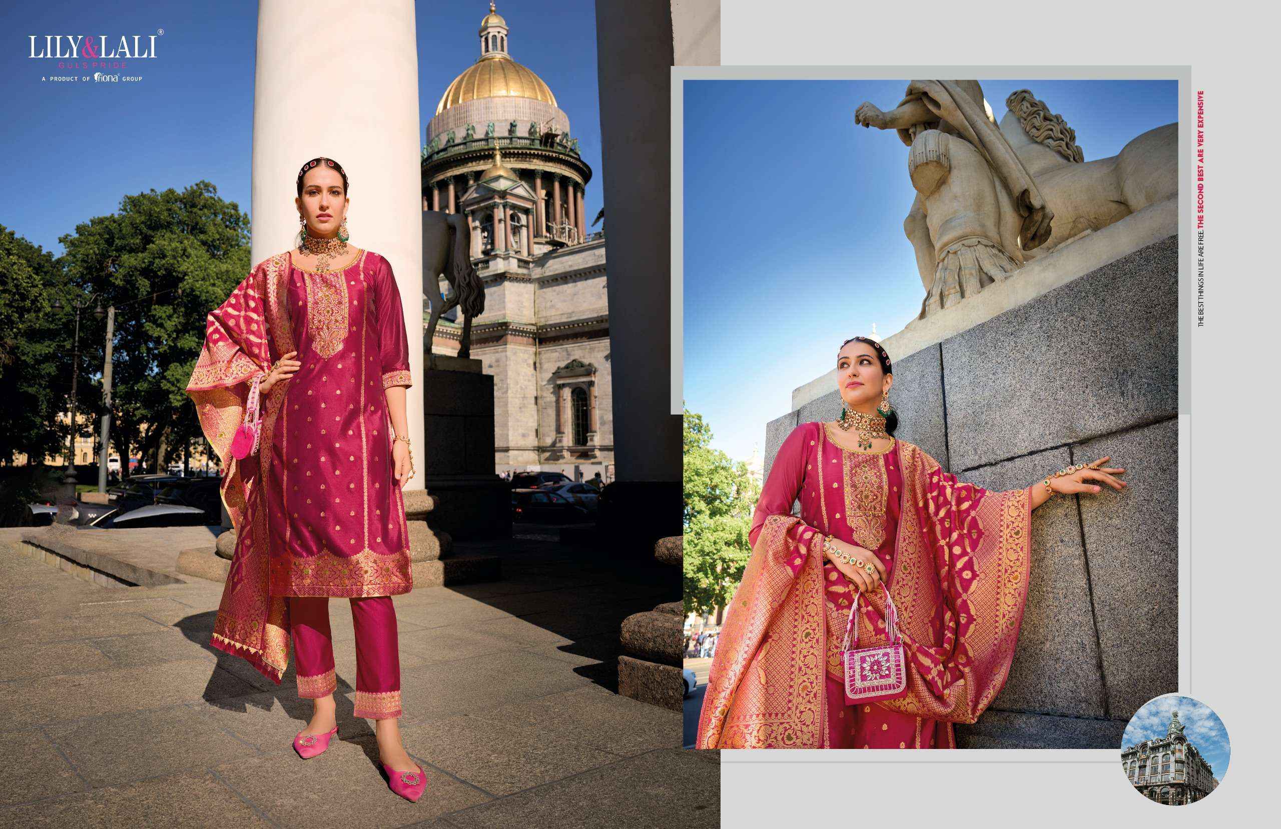 LILY AND LALI SILKYNESS VOL 2 ORGANZA JACQUARD READY MADE SUIT ( 6 PCS CATALOG )