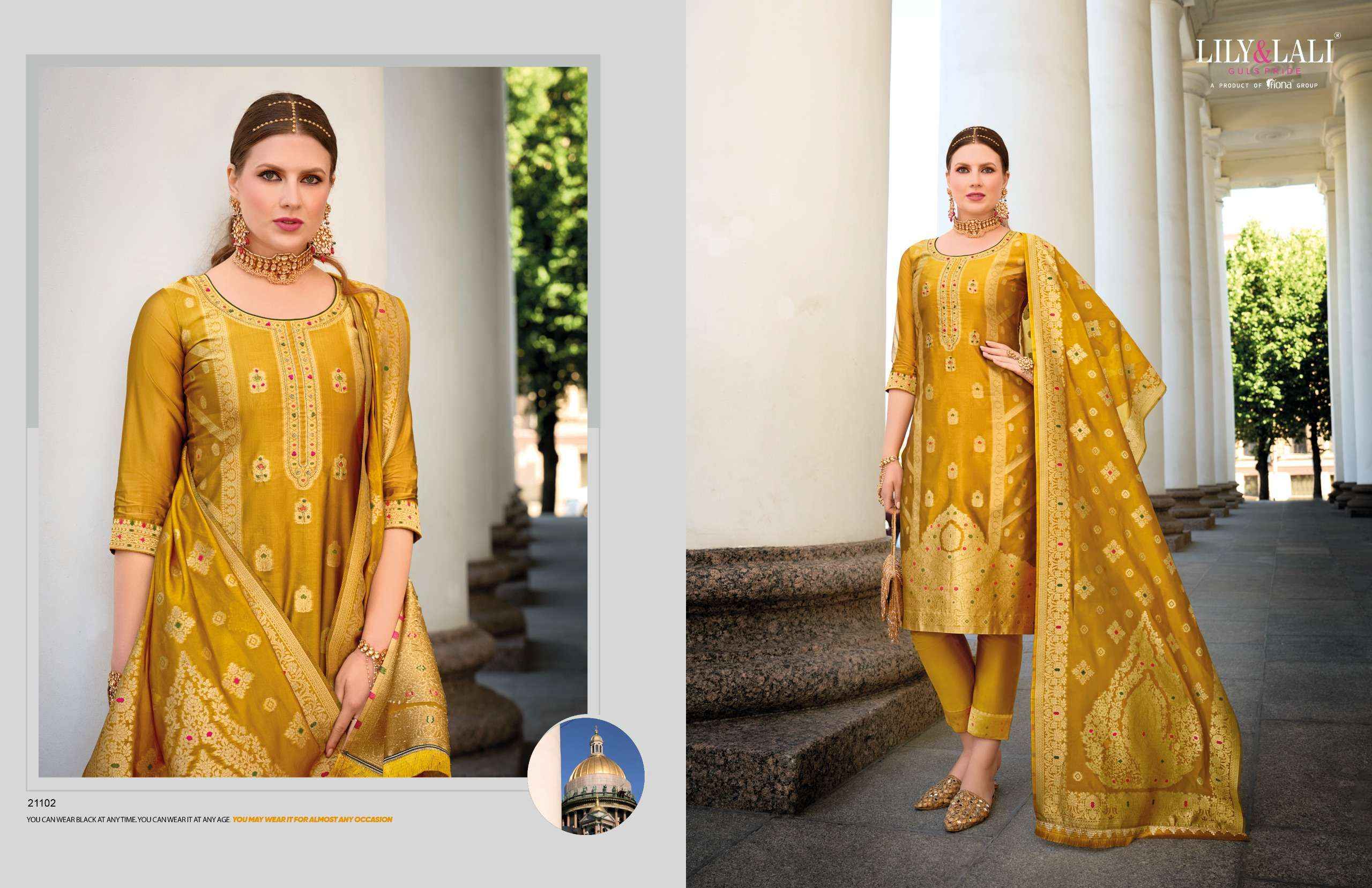 LILY AND LALI SILKYNESS VOL 2 ORGANZA JACQUARD READY MADE SUIT ( 6 PCS CATALOG )
