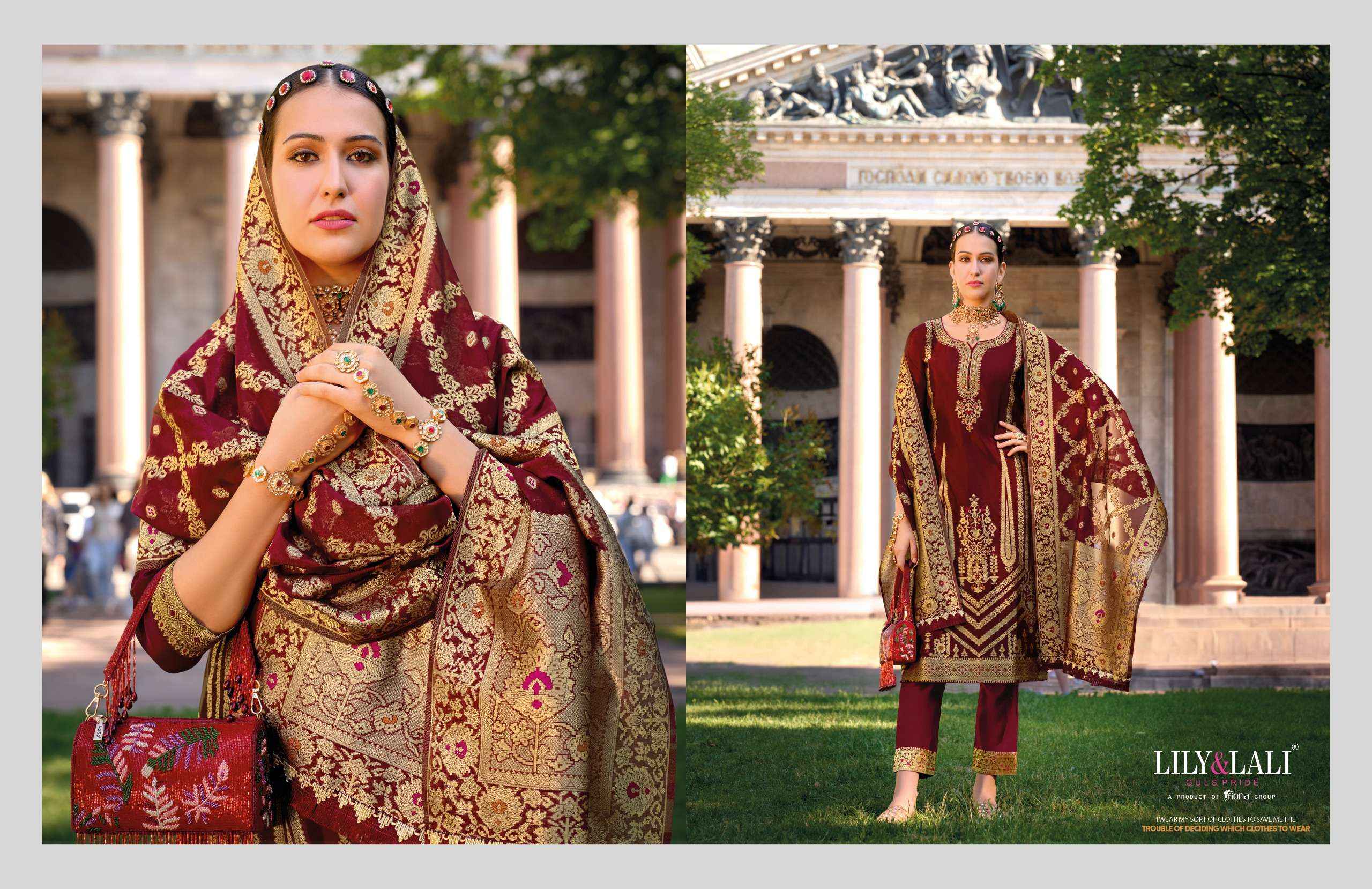 LILY AND LALI SILKYNESS VOL 2 ORGANZA JACQUARD READY MADE SUIT ( 6 PCS CATALOG )