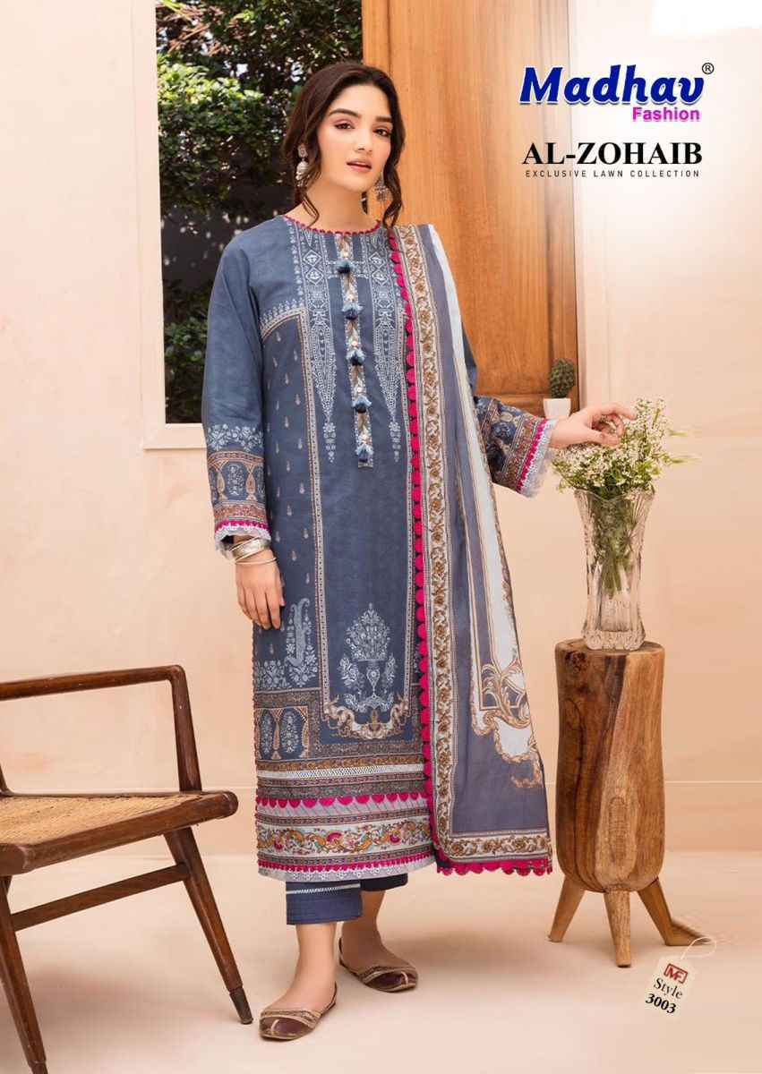 Madhav Fashion Al Zohaib Vol 3 Lawn Cotton pakistani suits ( 6 pcs Catalogue )
