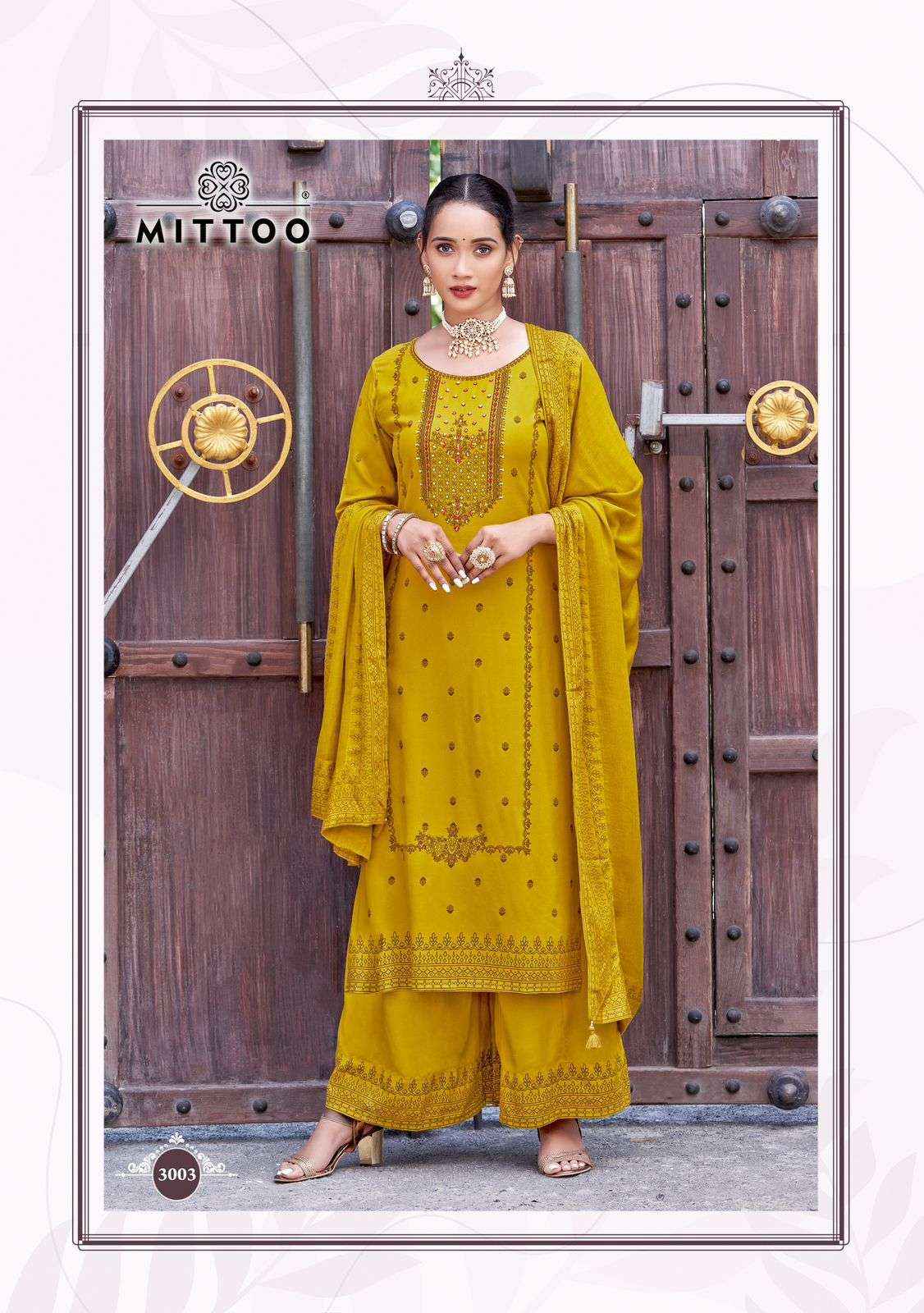 MITTOO SPARSH RAYON FANCY DESIGNER READYMADE SUITS ( 6 PCS CATALOG )