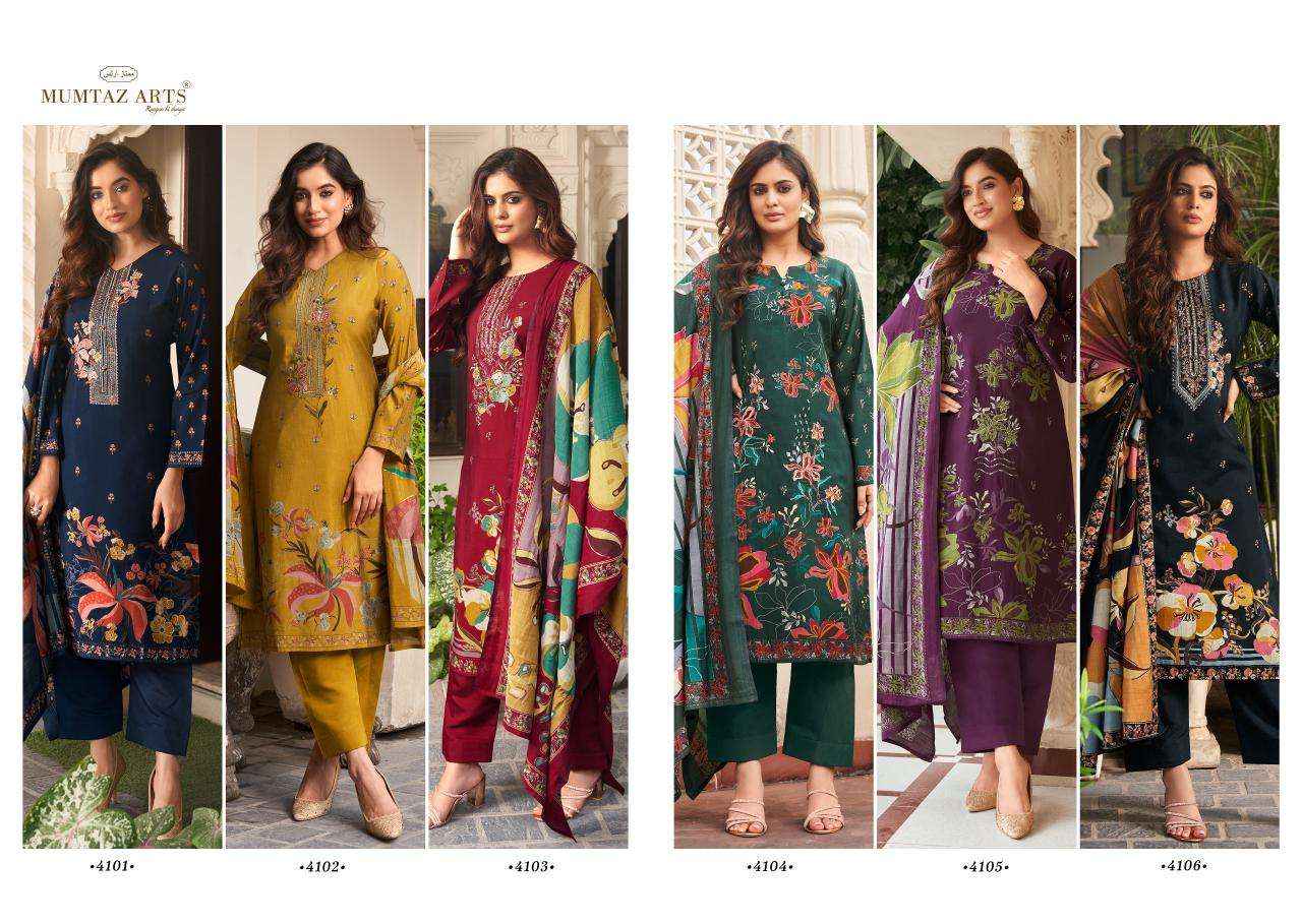 MUMTAZ ARTS MANNAT VISCOSE DRESS MATERIAL ( 6 PCS CATALOG )