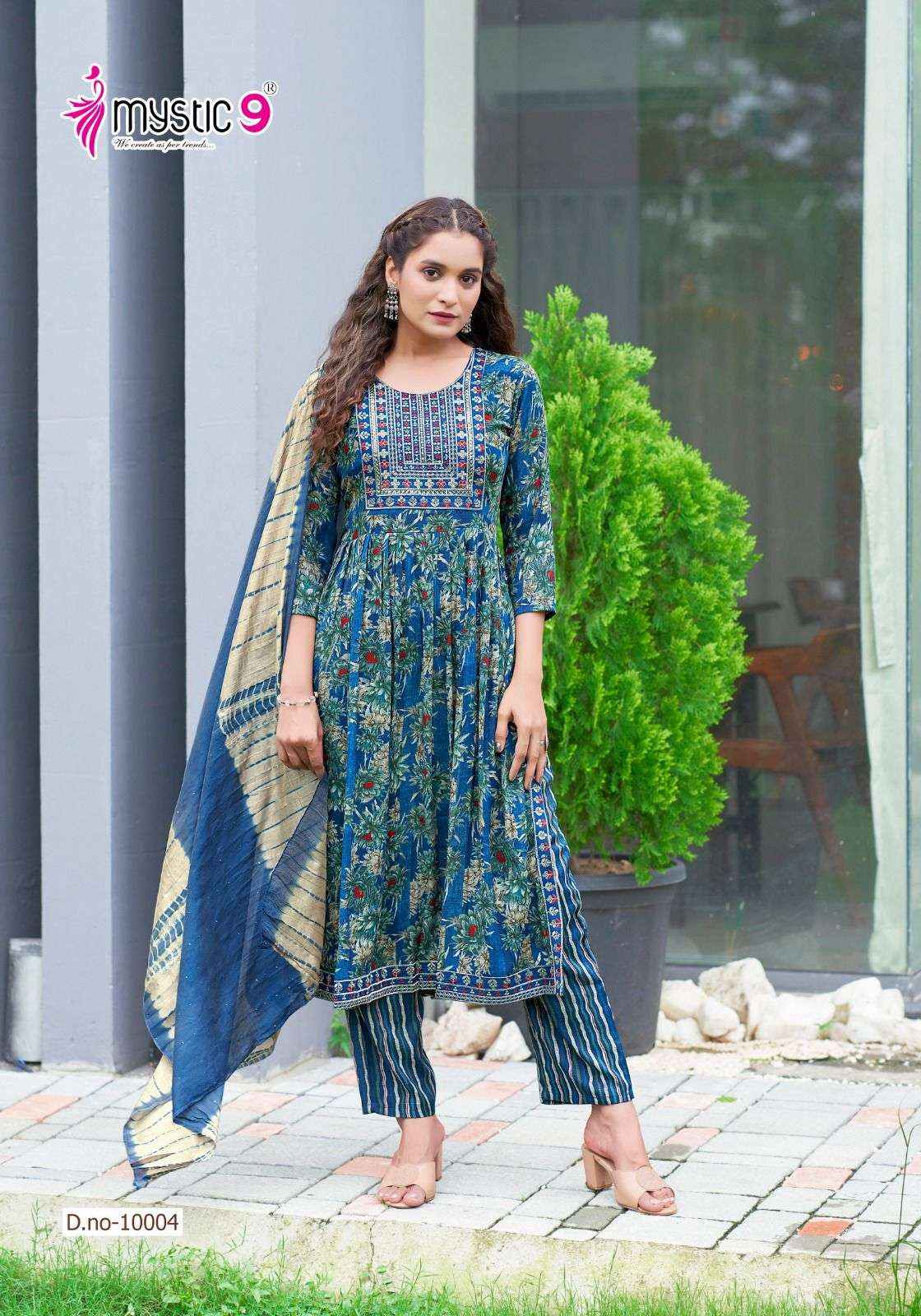 MYSTIC 9 SARA VOL 10 RAYON NAYRA CUT STYLE KURTI COMBO SET ( 8 PCS CATALOG )