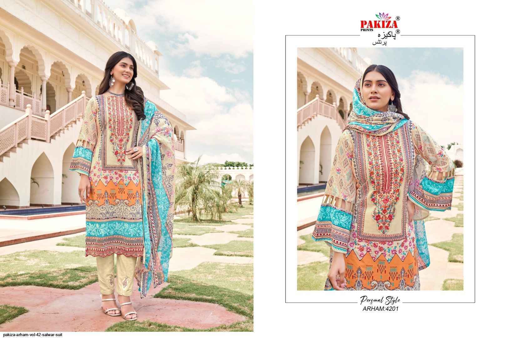 Pakiza Prints Arham Vol 42 Lawn Salwar Kameez (10 pcs Catalogue )