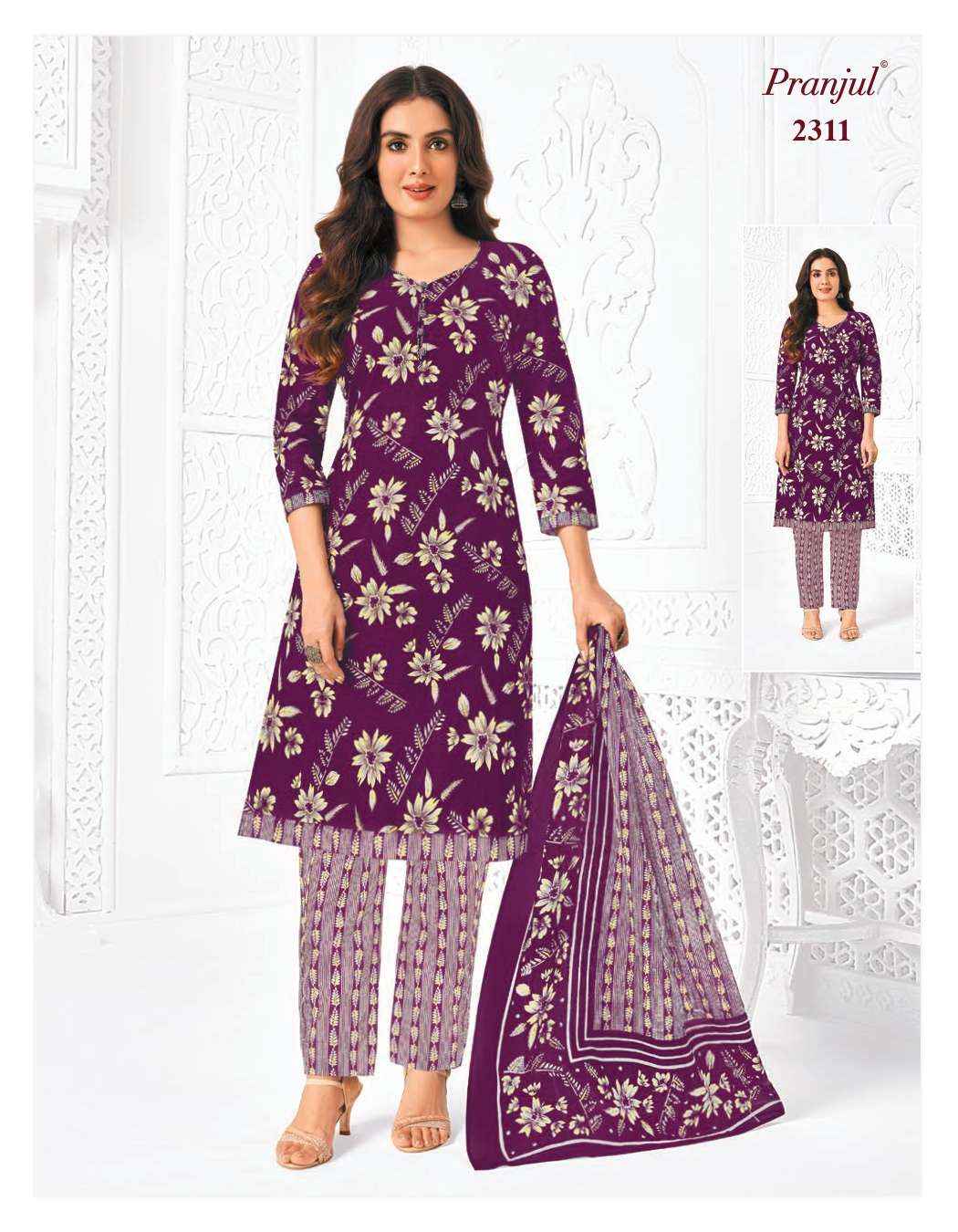 PRANJUL FASHION PRIYANKA VOL 23 PURE COTTON SALWAR SUITS ( 36 PCS CATALOG )