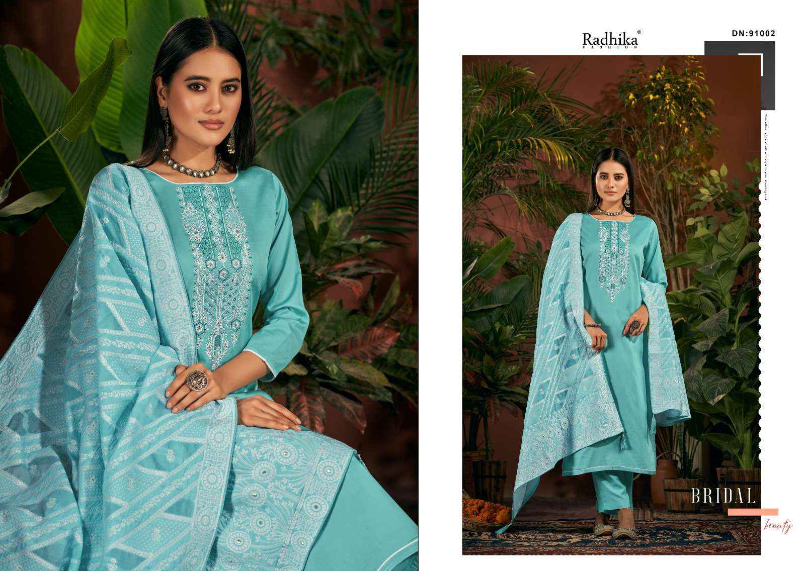 RADHIKA FASHION AZARA CYCLE VOL 2 JAM COTTON EMBROIDERY PAKISTANI SUIT ( 6 PCS CATALOG )