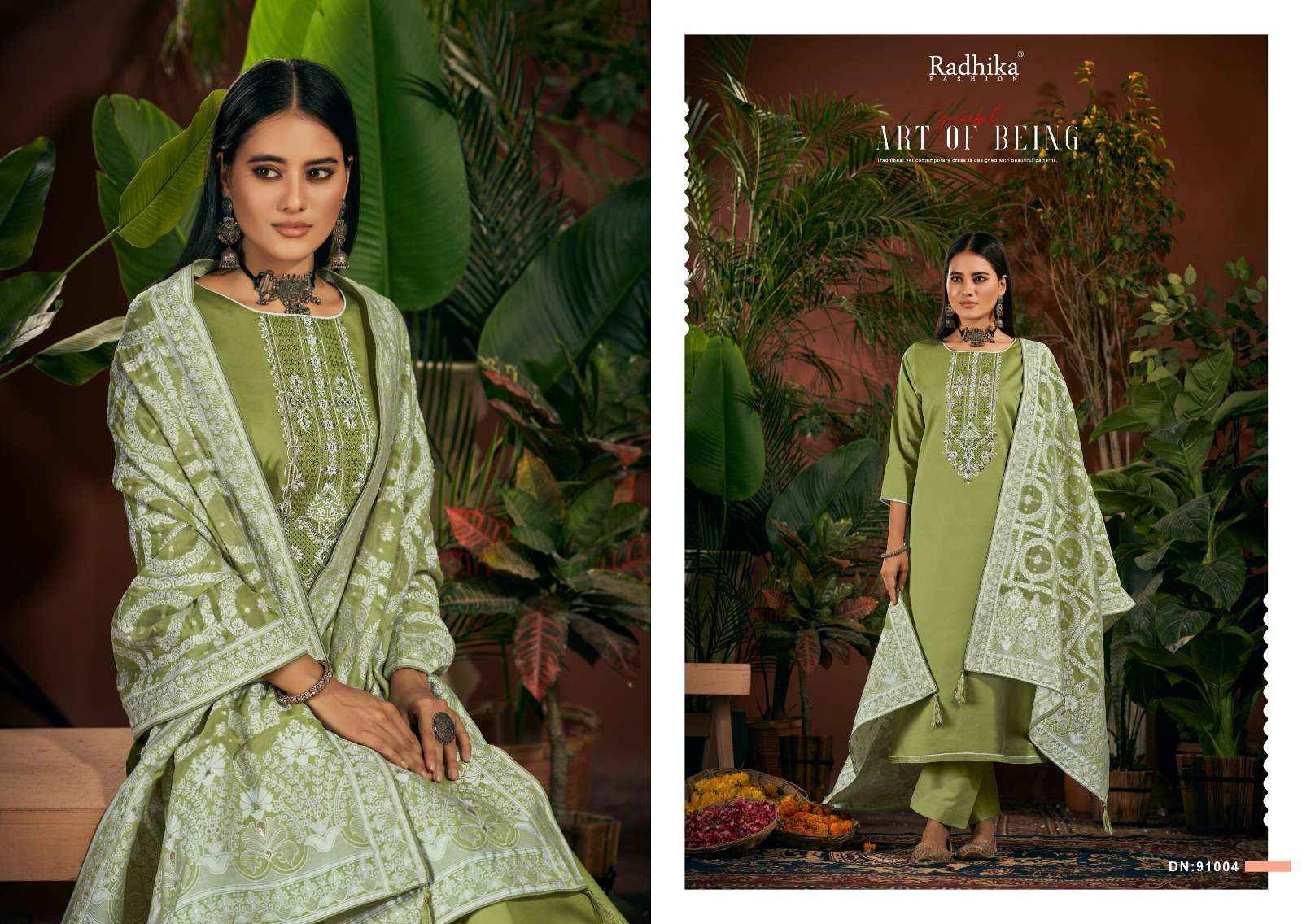 RADHIKA FASHION AZARA CYCLE VOL 2 JAM COTTON EMBROIDERY PAKISTANI SUIT ( 6 PCS CATALOG )