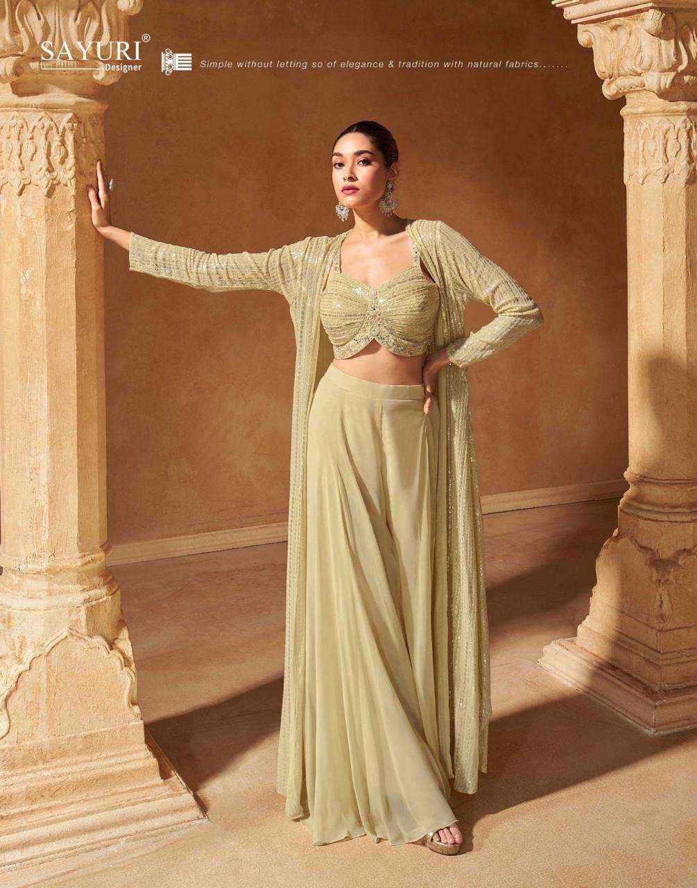 SAYURI DESIGNER MERAKI HEAVY DESIGNER SUITS WHOLESALE PRICE ( 3 PCS CATALOG )