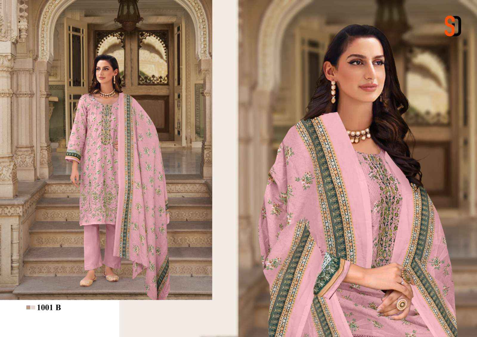 SHARADDHA DESIGNER BIN SAEED COLOUR COLLECTION COTTON WORK SUIT ( 4 PCS CATALOG ) 