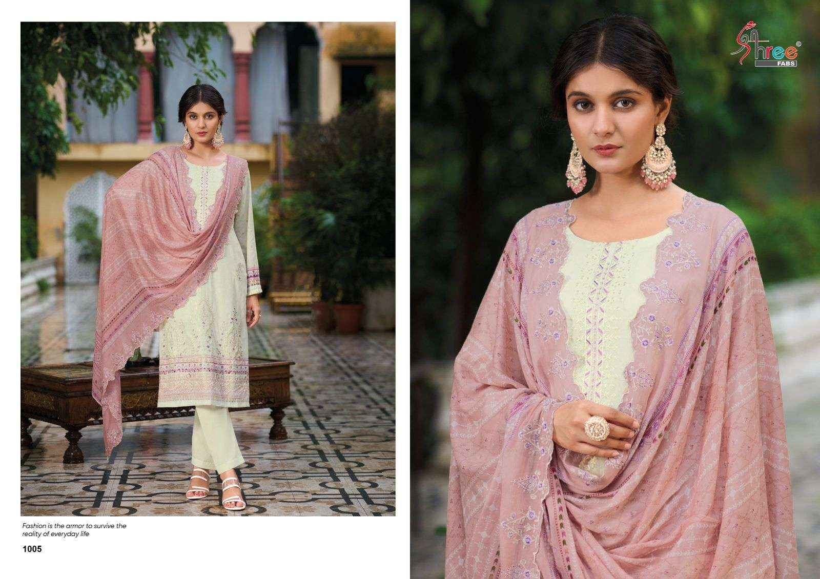 SHREE FABS BIN SAEED LAWN COLLECTION VOL 14 COTTON DRESS MATERIAL ( 7 PCS CATALOG )