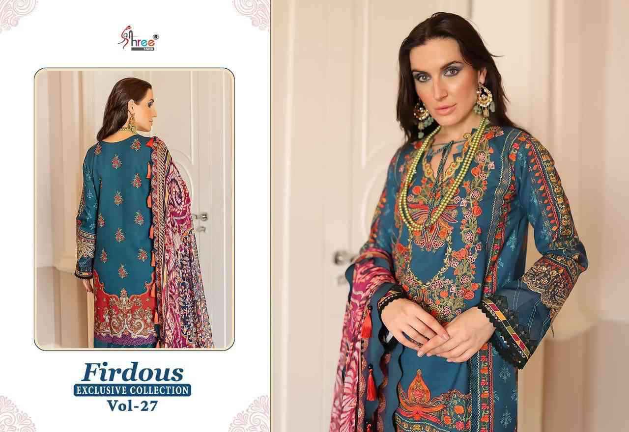 Shree Fabs Firdous Exclusive Collection Vol 27 Fancy Cotton Pakistani Suit Wholesaler