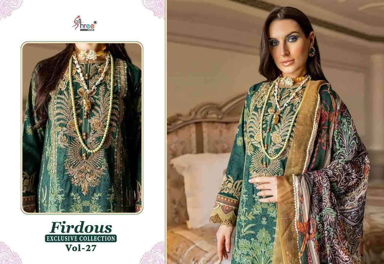 Shree Fabs Firdous Exclusive Collection Vol 27 Fancy Cotton Pakistani Suit Wholesaler