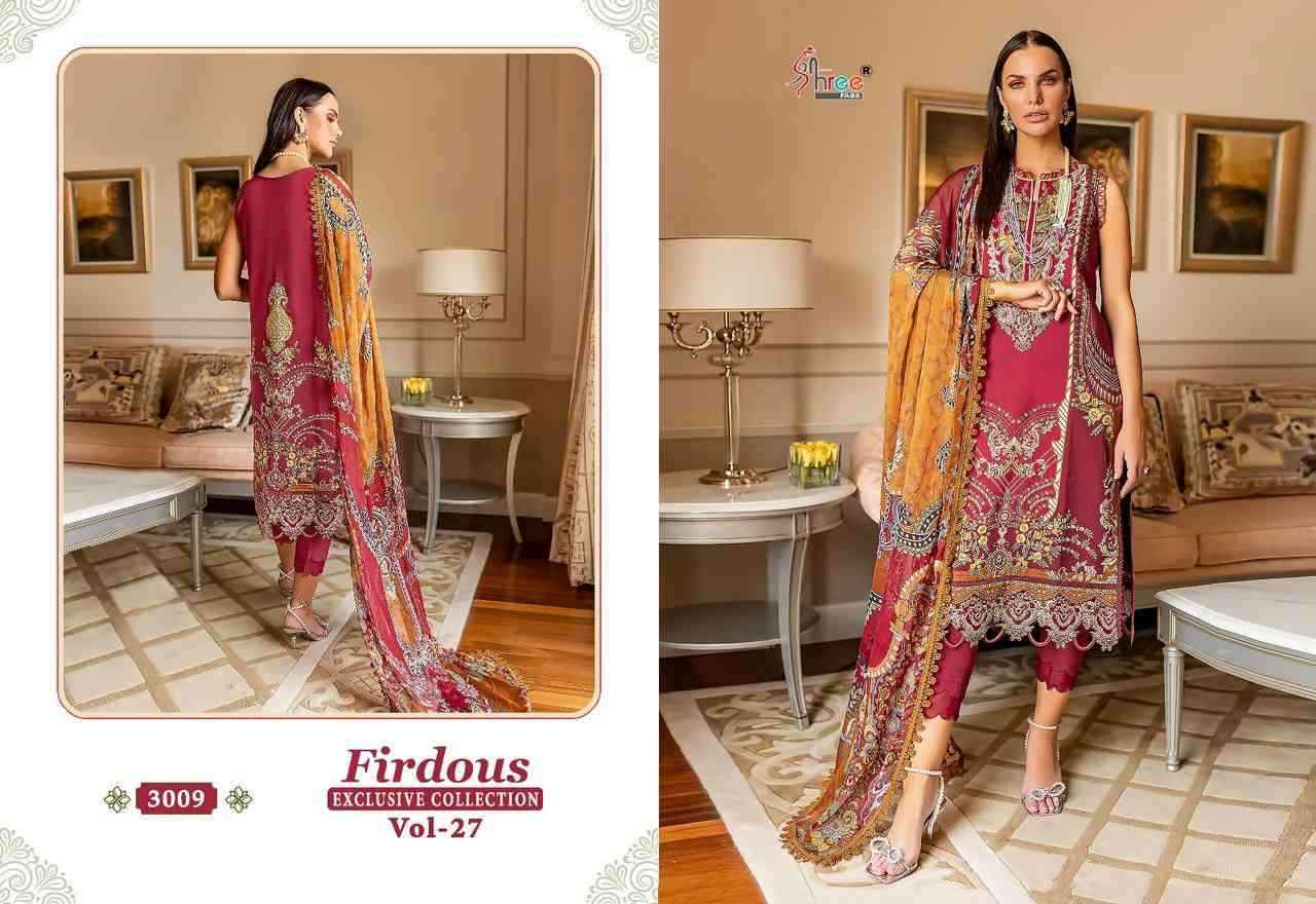 Shree Fabs Firdous Exclusive Collection Vol 27 Fancy Cotton Pakistani Suit Wholesaler