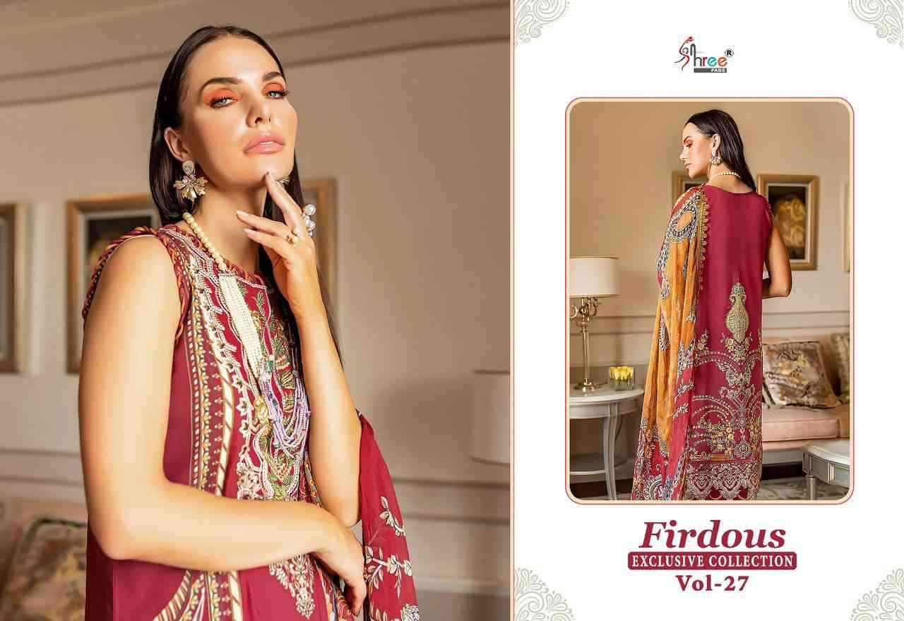 Shree Fabs Firdous Exclusive Collection Vol 27 Fancy Cotton Pakistani Suit Wholesaler