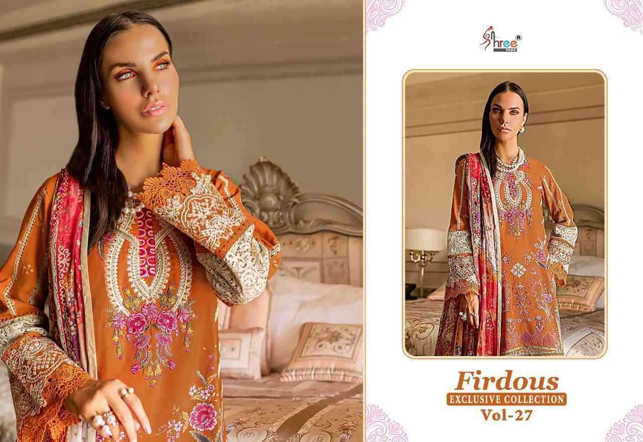 Shree Fabs Firdous Exclusive Collection Vol 27 Fancy Cotton Pakistani Suit Wholesaler