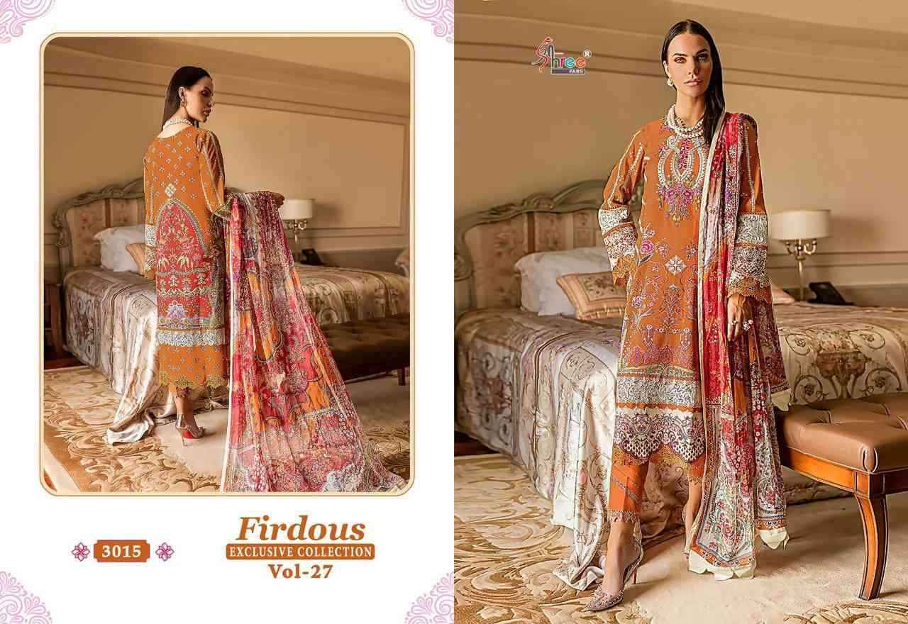 Shree Fabs Firdous Exclusive Collection Vol 27 Fancy Cotton Pakistani Suit Wholesaler