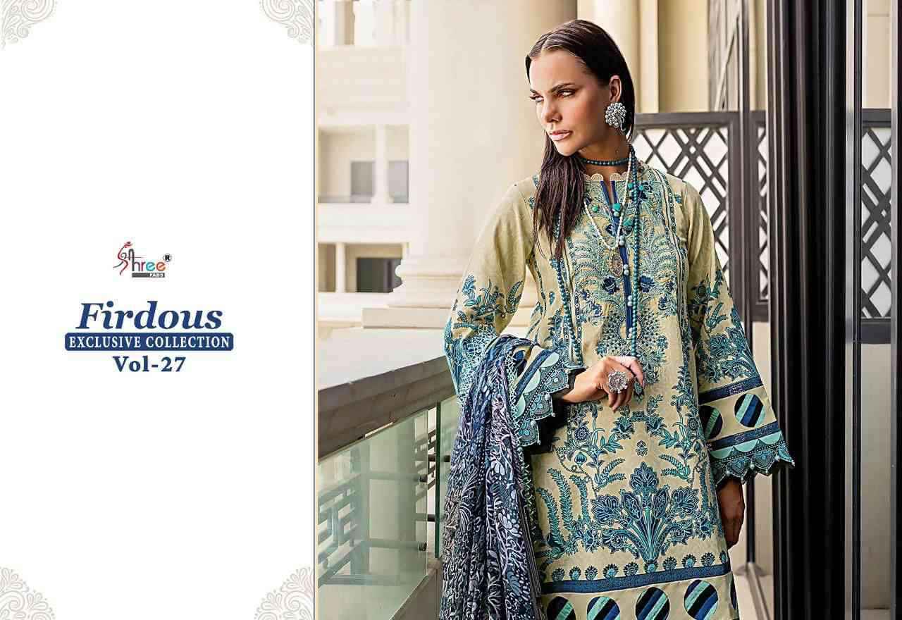 Shree Fabs Firdous Exclusive Collection Vol 27 Fancy Cotton Pakistani Suit Wholesaler