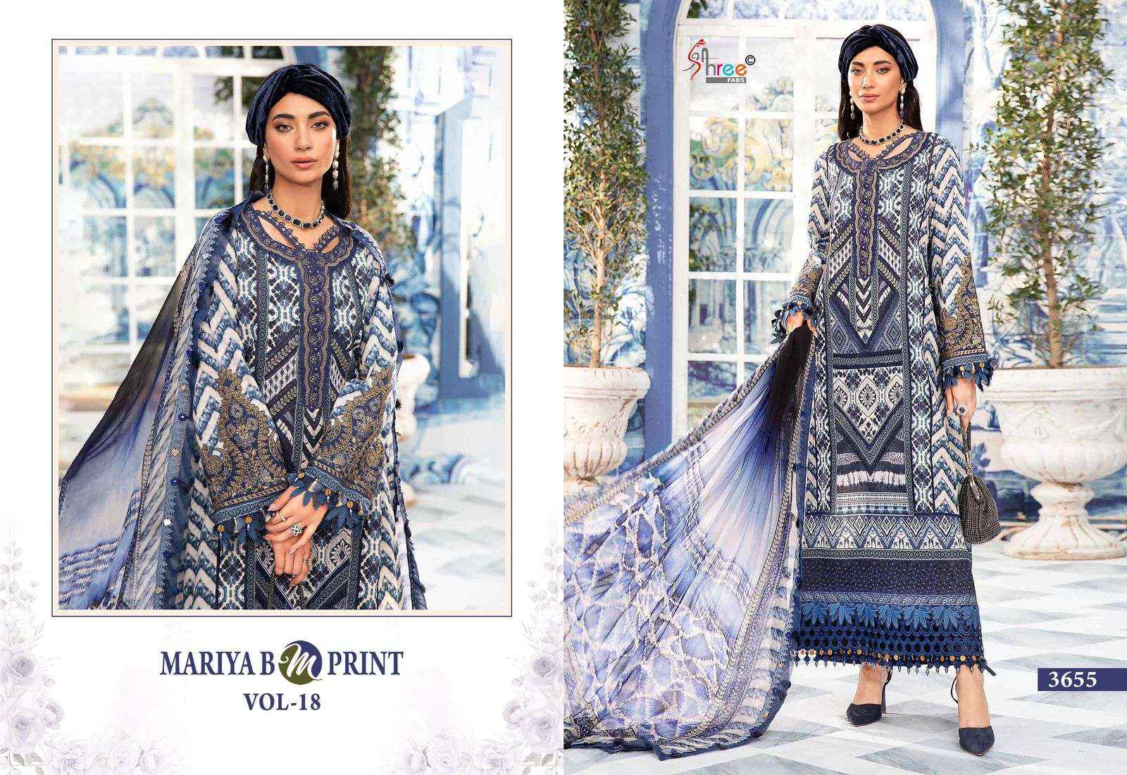 SHREE FABS MARIYA B M PRINT VOL 18 COTTON SALWAR KAMEEZ ( 6 pcs catalog )