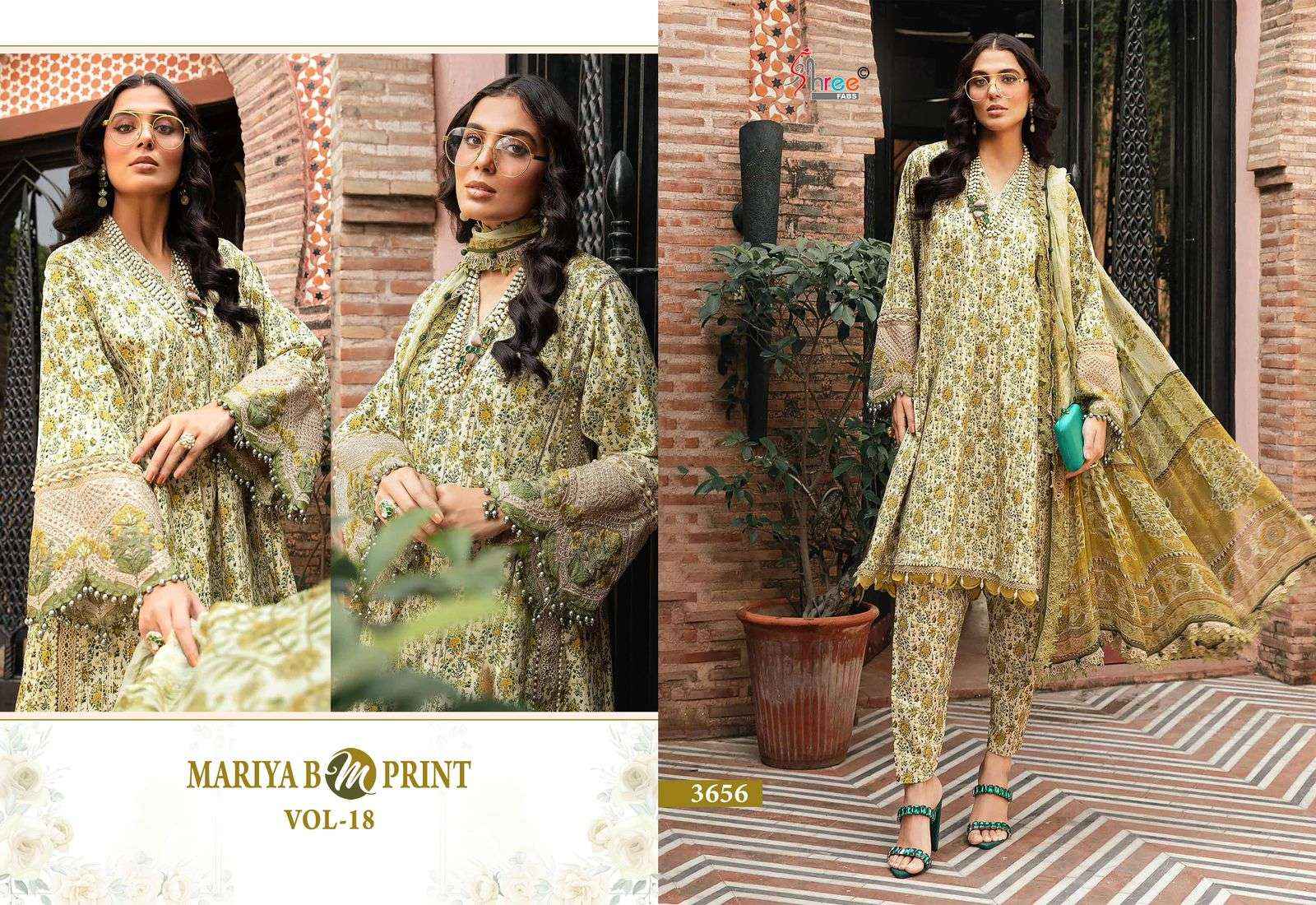 SHREE FABS MARIYA B M PRINT VOL 18 COTTON SALWAR KAMEEZ ( 6 pcs catalog )