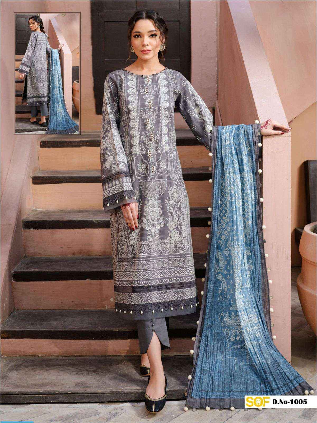 SHREE OM FAB ALIYA B NX LAWN COTTON DRESS MATERIAL WHOLESALE PRICE ( 6 PCS CATALOG ) 