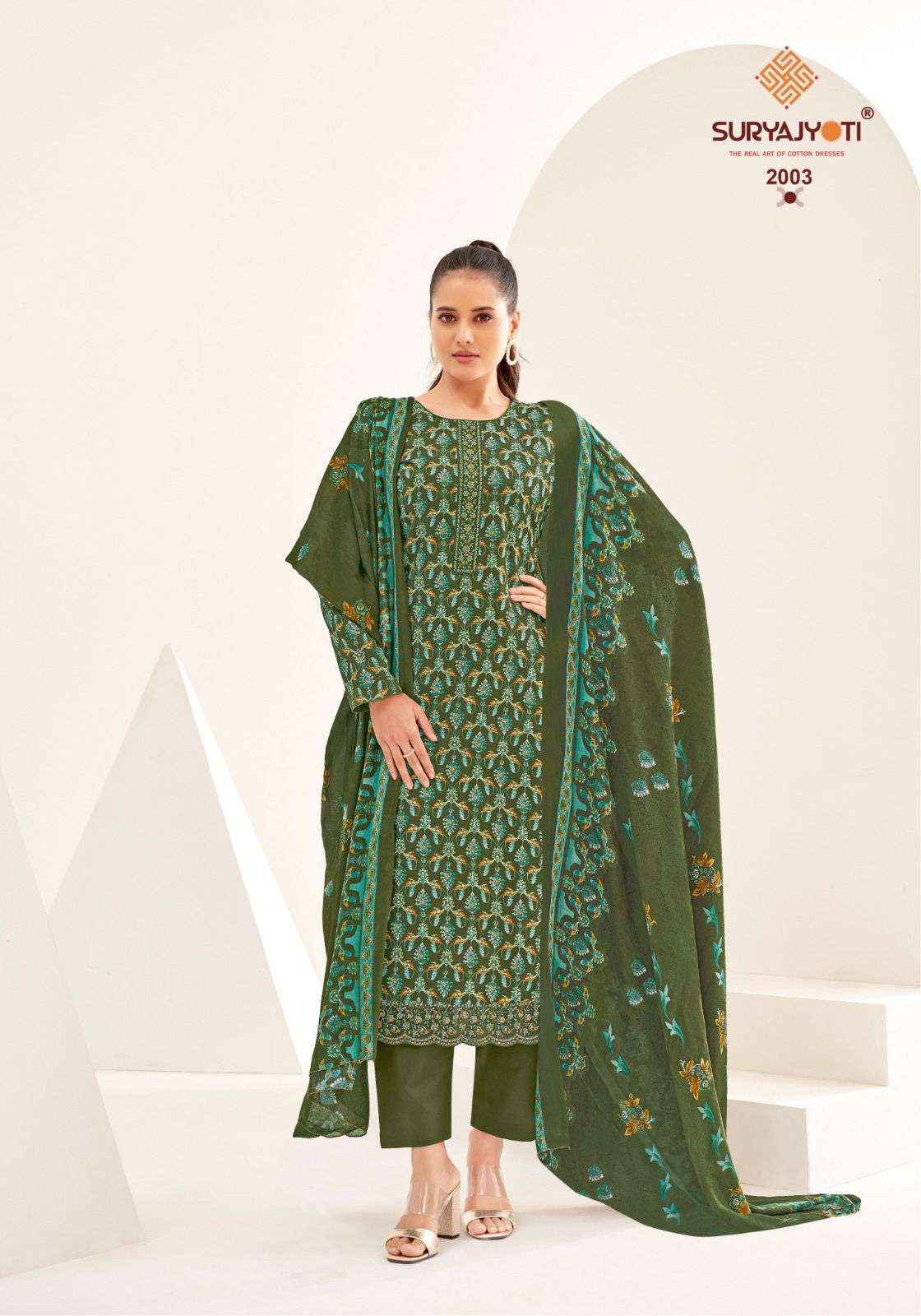 SURYAJYOTI PAARUL VOL 2 COTTON FOIL PRINT DRESS MATERIAL ( 8 PCS CATALOG )