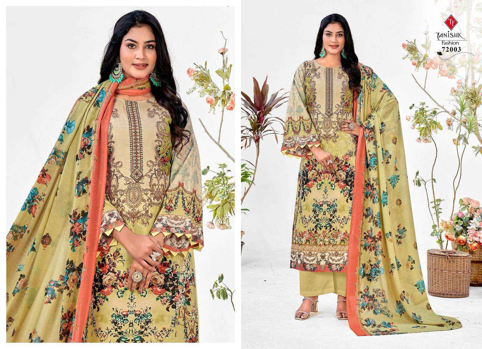 TANISHK FASHION MEHRAAZ VOL 6 COTTON FANCY WORK DRESS MATERIAL ( 8 PCS CATALOG )