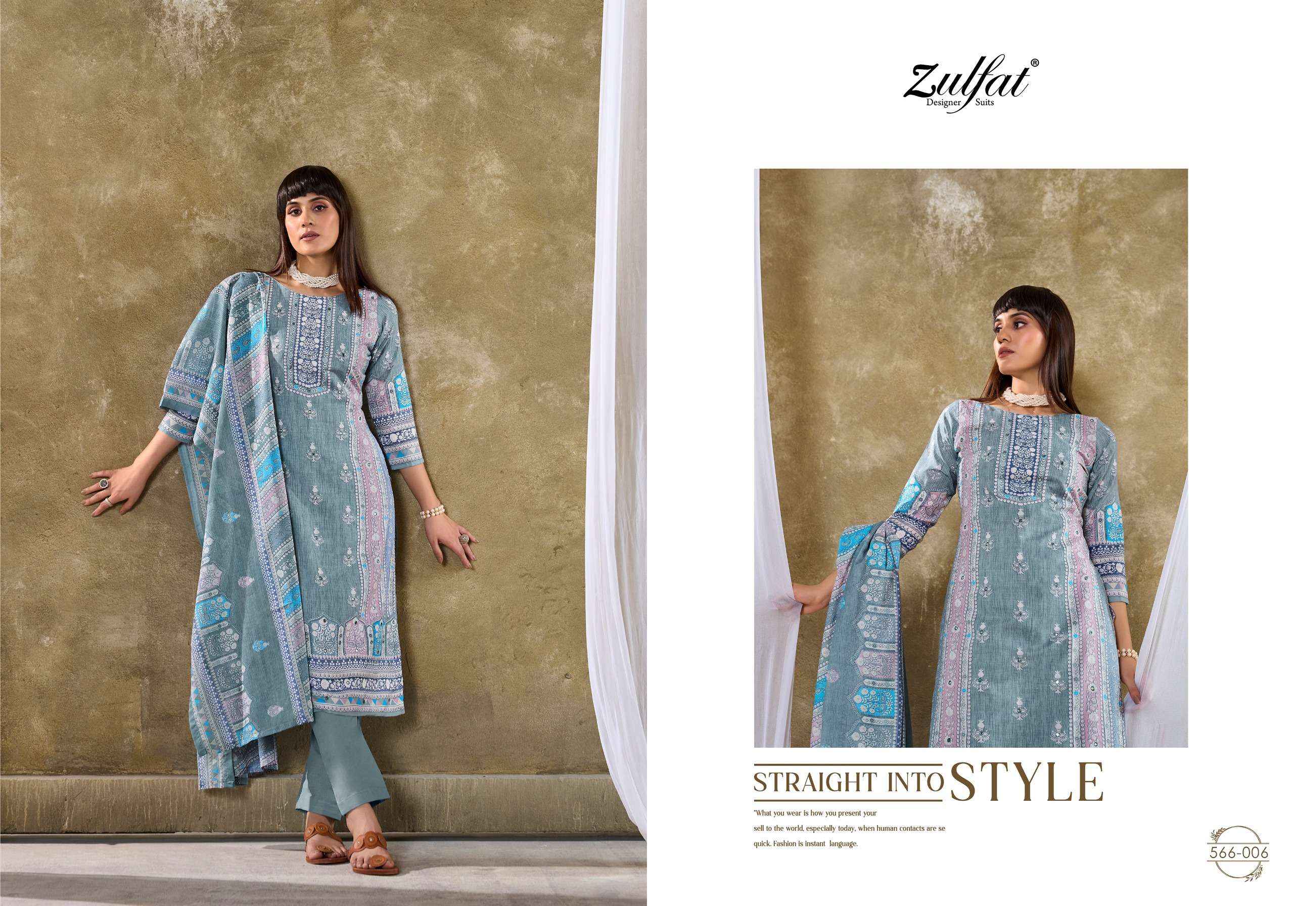 ZULFAT DESIGNER SUITS SUMMER SWAG COTTON SALWAR KAMEEZ ( 6 PCS CATALOG )